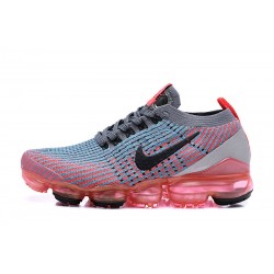 AJ6900-601 Kvinnor/Män Air VaporMax Flyknit 3 Grå Röd Skor 