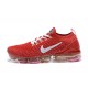 CU4756-600 Kvinnor/Män Air VaporMax Flyknit 3 Röd Vit Skor