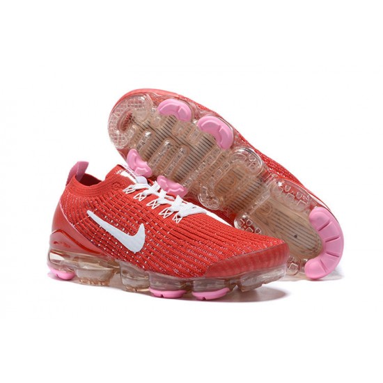 CU4756-600 Kvinnor/Män Air VaporMax Flyknit 3 Röd Vit Skor