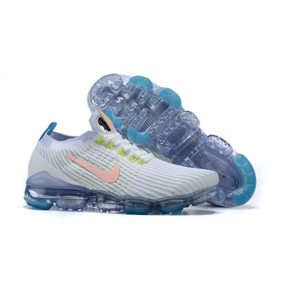 AJ6900-003 Kvinnor/Män Air VaporMax Flyknit 3 Vit Blå Skor