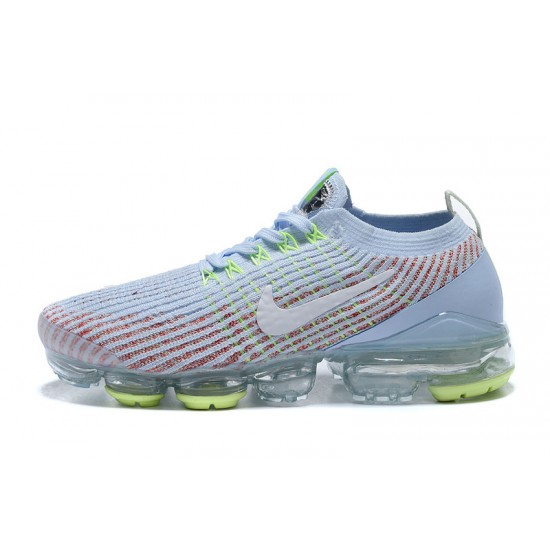 AJ6910-200 Kvinnor/Män Air VaporMax Flyknit 3 Vit Blå Skor