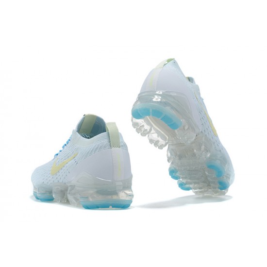 AJ6910-500 Kvinnor/Män Air VaporMax Flyknit 3 Vit Blå Skor