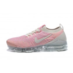 AJ6910-008 Kvinnor Air VaporMax Flyknit 3 Rosa Vit Skor 