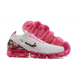 AJ6910-601 Kvinnor Air VaporMax Flyknit 3 Vit Rosa Skor 