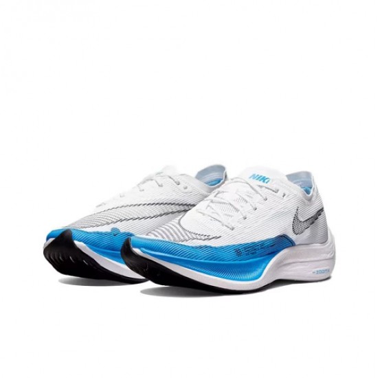 Kvinnor/Män ZomX VaporFly NEXT Vit and Blå Skor